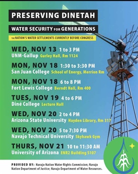 Preserving Dinetah - Water Security for Generations - MULTIPLE DATES